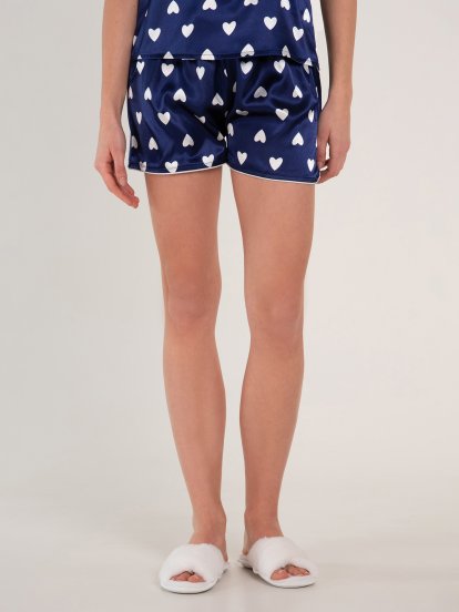 Satin pyjama shorts