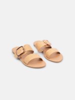 Slides with decorative buckle