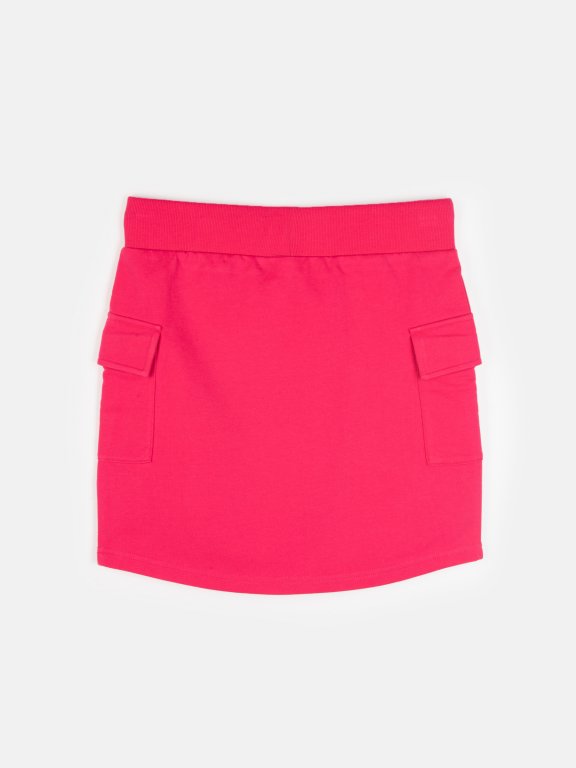 Sweat skirt with cargo pockets