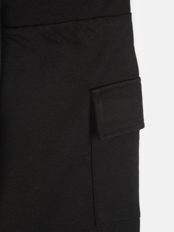 Sweat skirt with cargo pockets