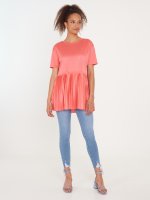 Top with pleated hem