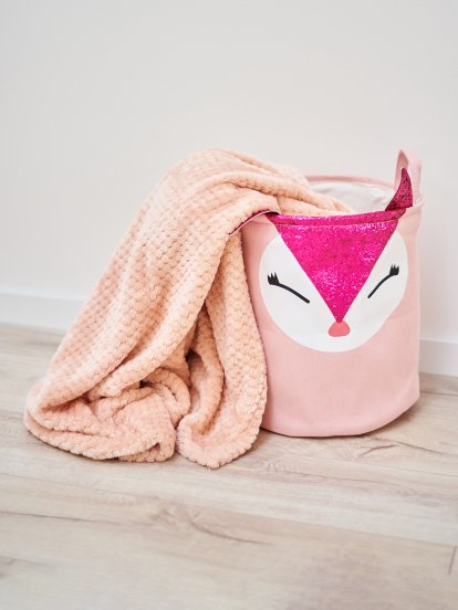 Storage basket with fox design