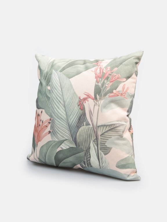 Floral print pillow