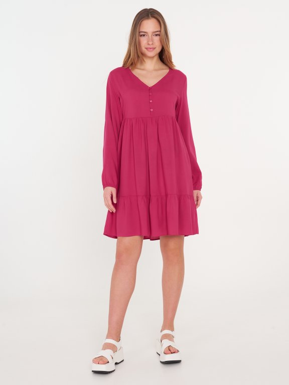 Viscose dress with buttons