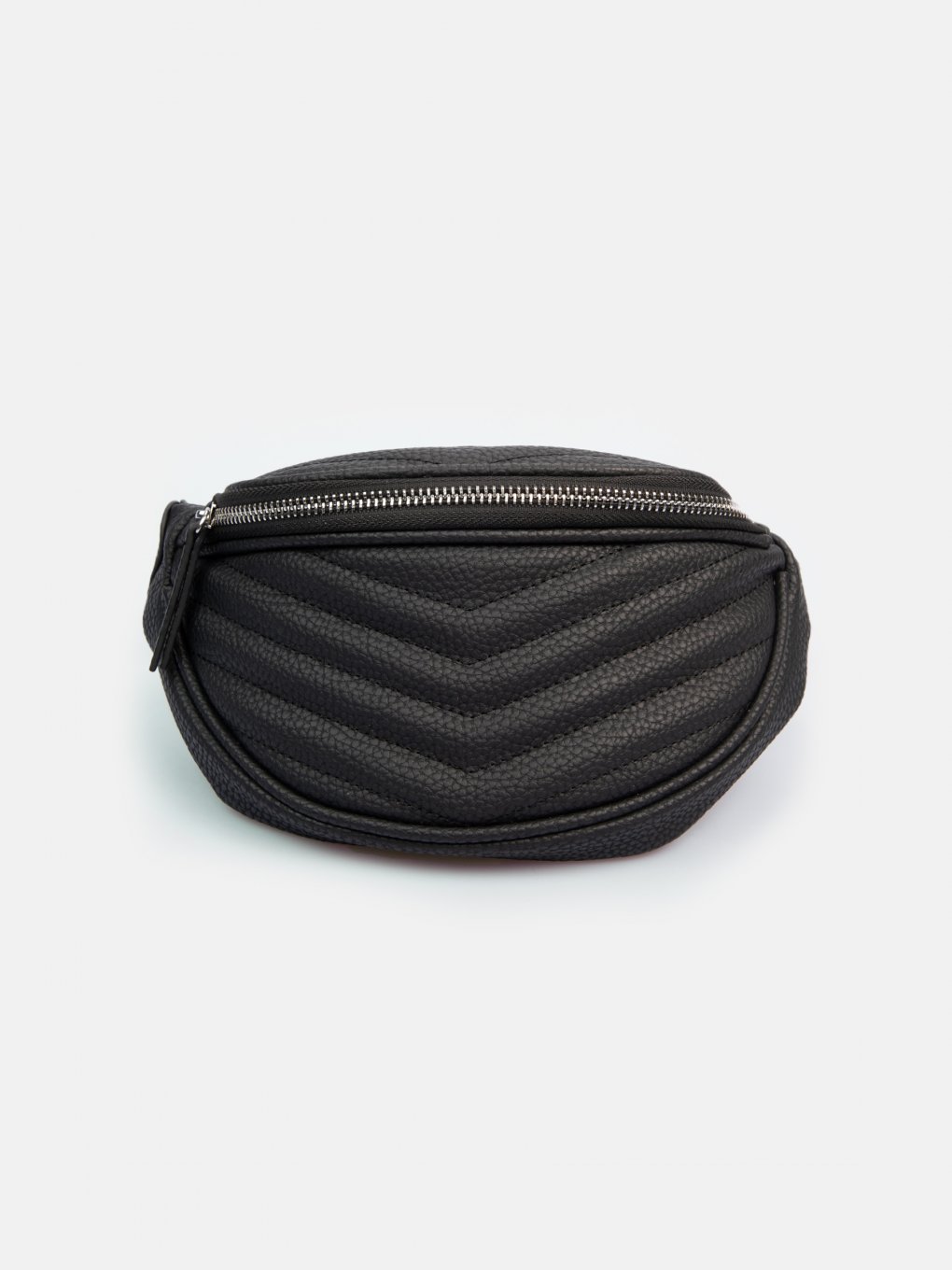 Basic faux leather quilted bum bag