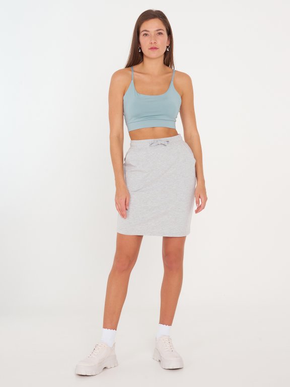 Basic mini sweat skirt