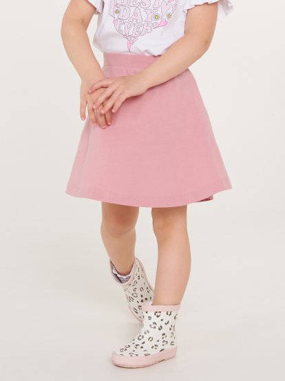 Basic cotton skater skirt