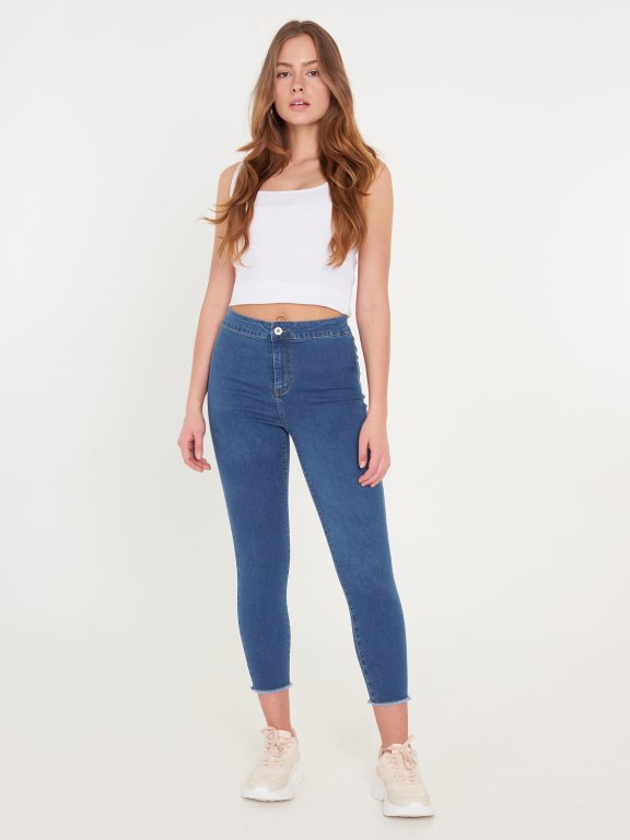Basic 7/8 leg skinny jeans