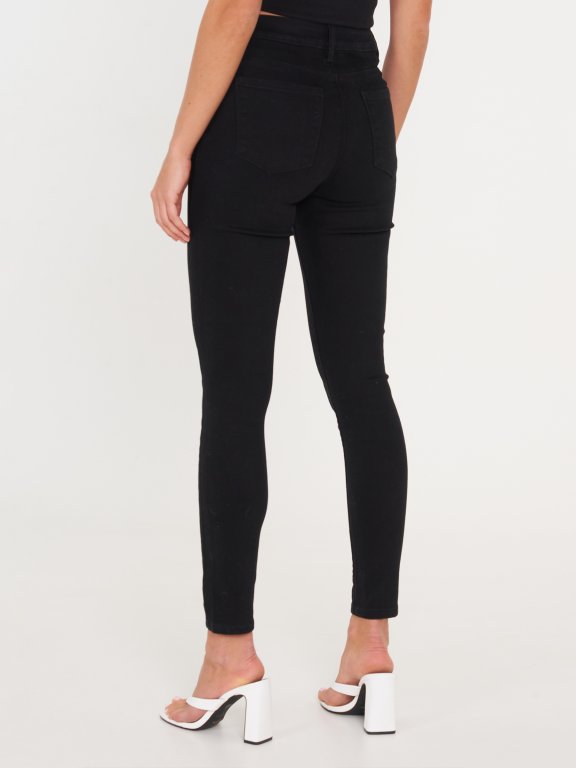 Základné basic skinny džínsy dámske