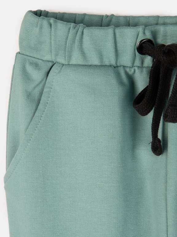 Klasyczne spodnie dresowe basic z kontrastowymi sznurowadłami dla chłopców
