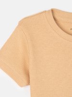 Základné bavlnené vaflované tričko chlapčenské