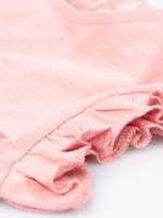 Basic basic bawełniany top z falbankami dla kobiet