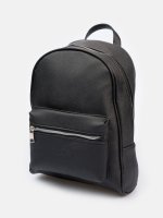 Basic faux leather backpack woman