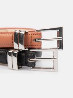 2-pack faux leather belts