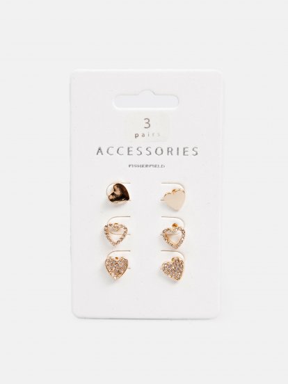 3 pairs of earrings