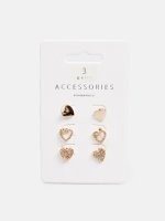 3 pairs of earrings