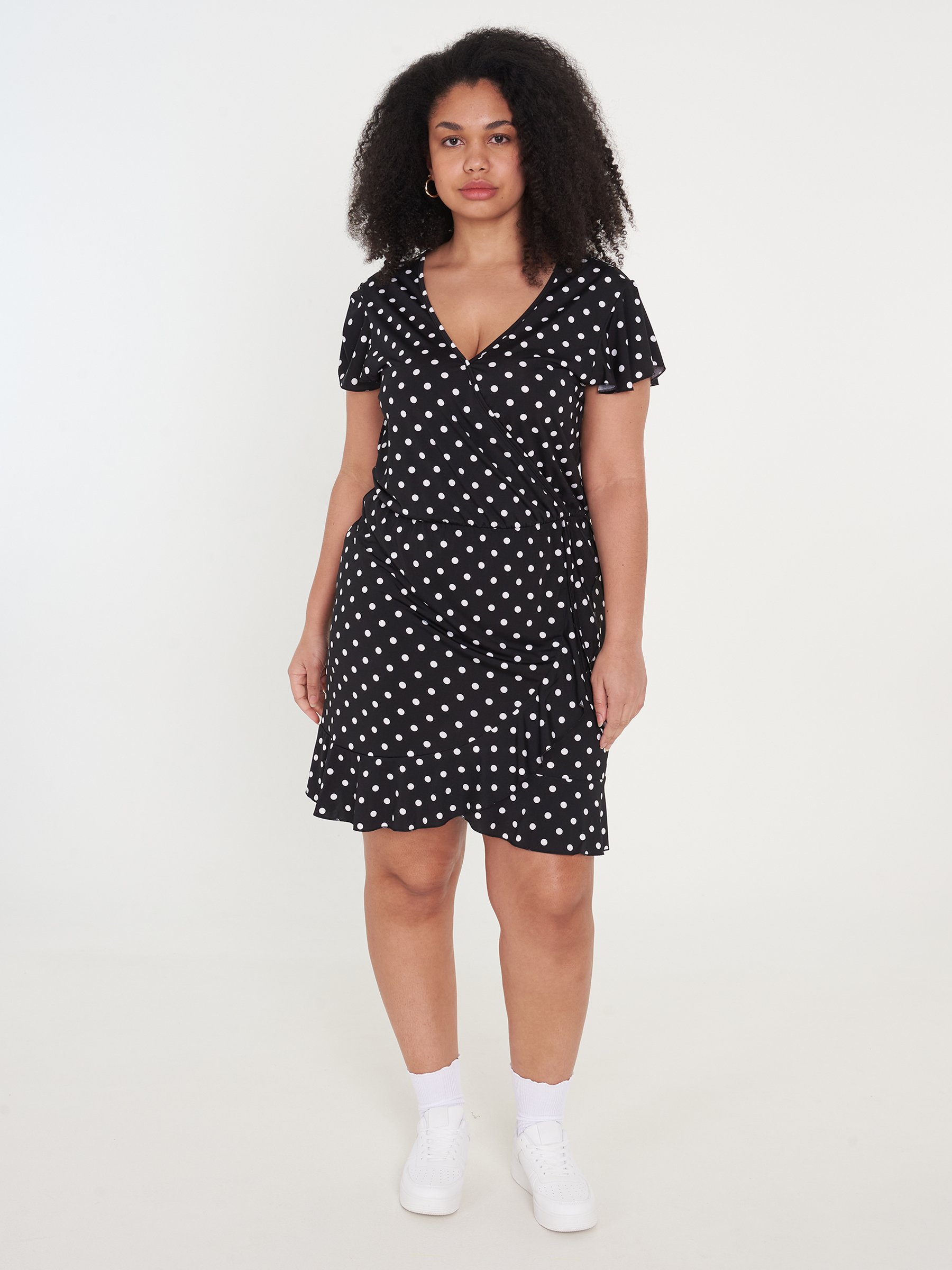 Plus size polka dot dress | GATE