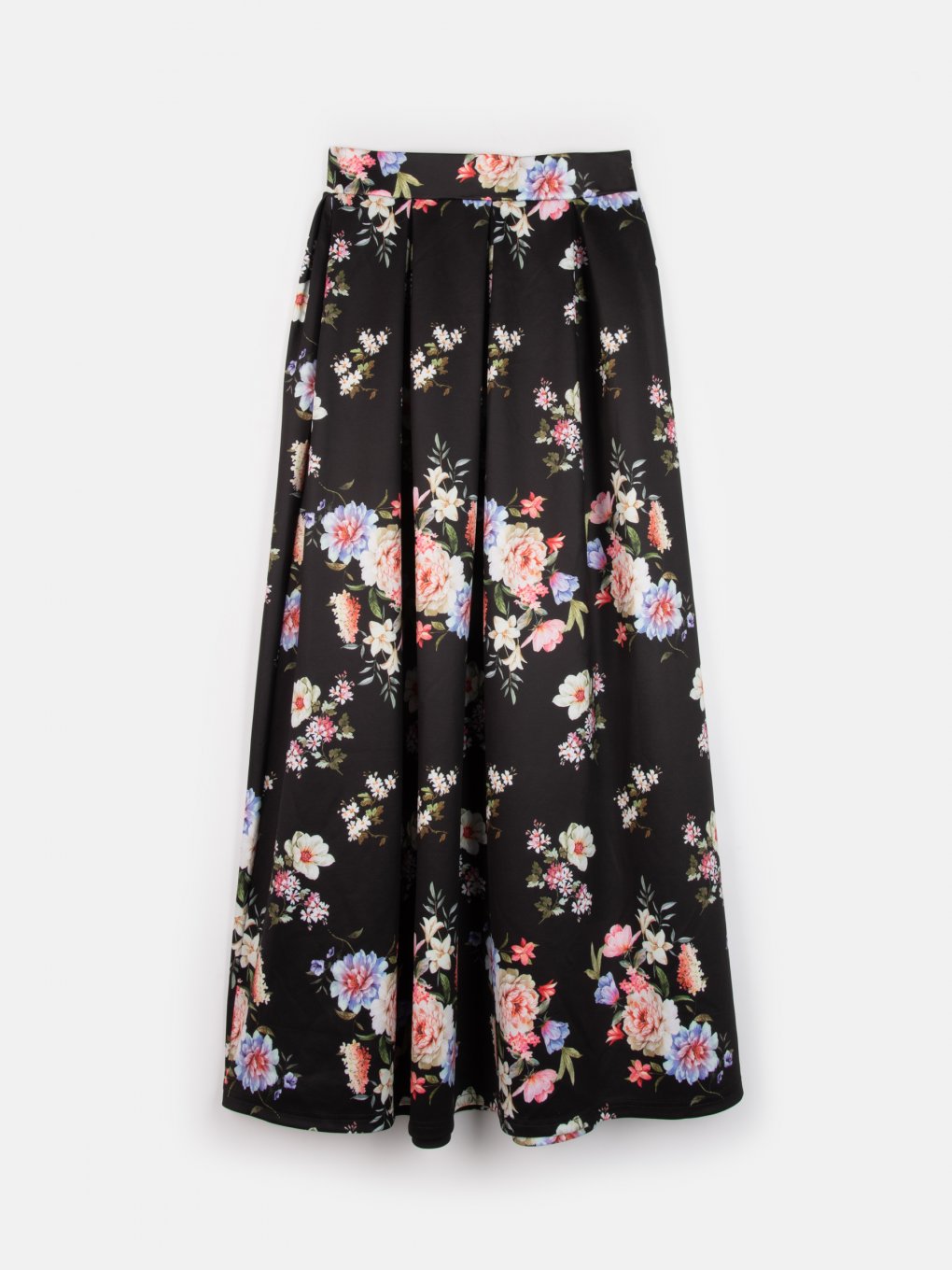 Dlhá sukňa s kvetovanou potlačou