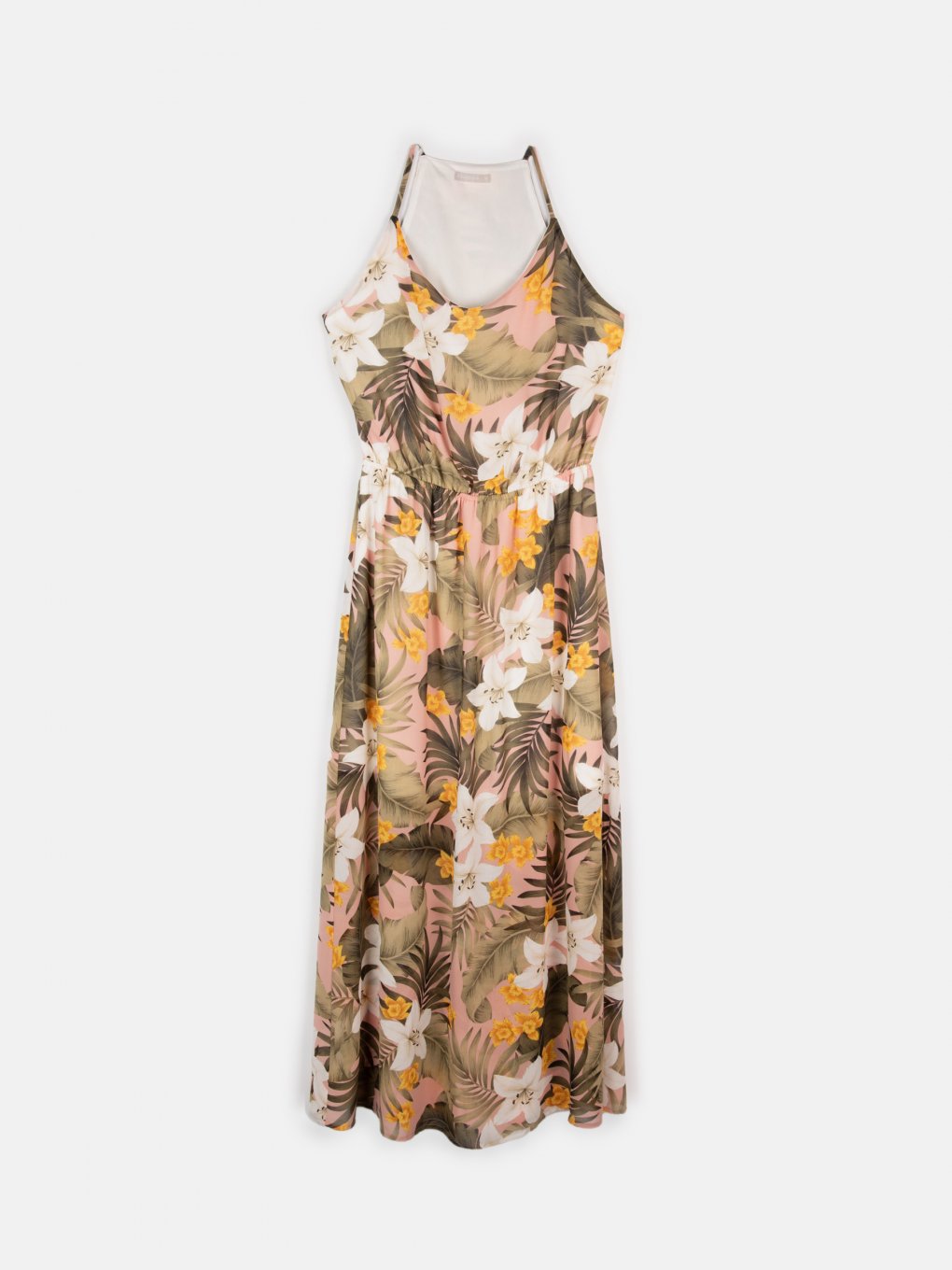 Dlhé kvetované šaty na ramienka