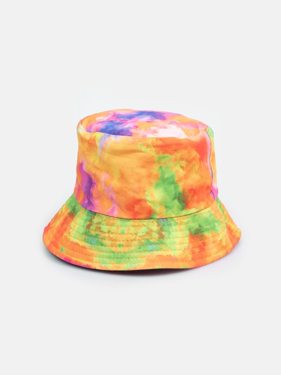 Farebný obojstranný dámsky klobúk typu bucket