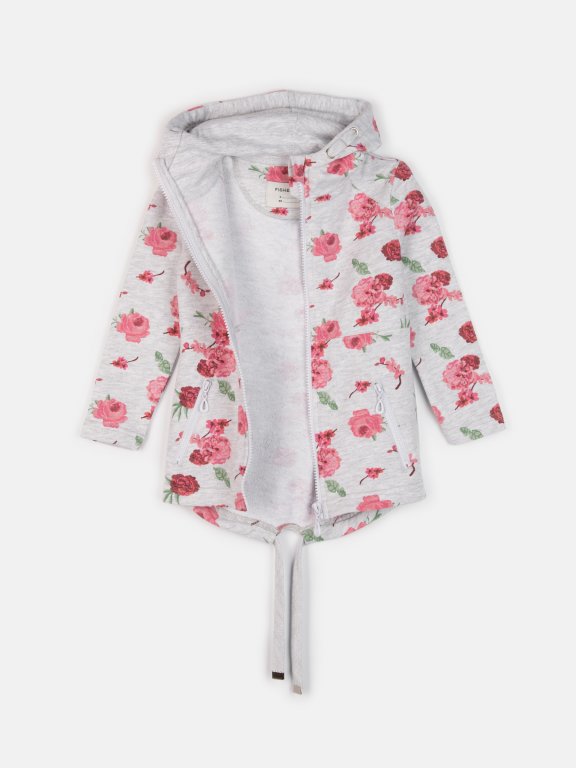 Floral print hoodie