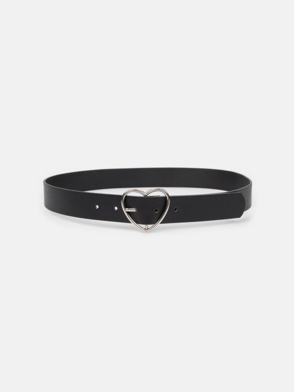 Heart shaped buckle belt