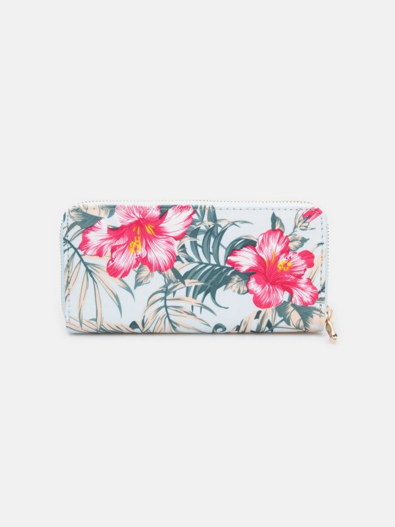 Floral print wallet