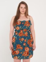 Mini šaty s květinovým potiskem pro plnoštíhlé plus size