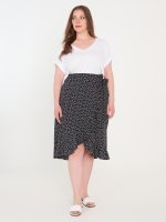 Plus size printed skirt