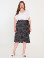 Plus size printed skirt