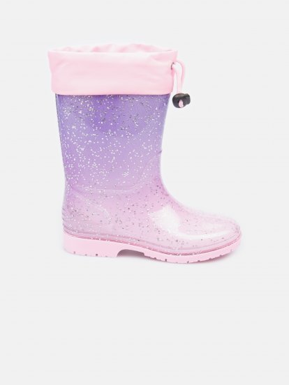 Glitter wellington boots