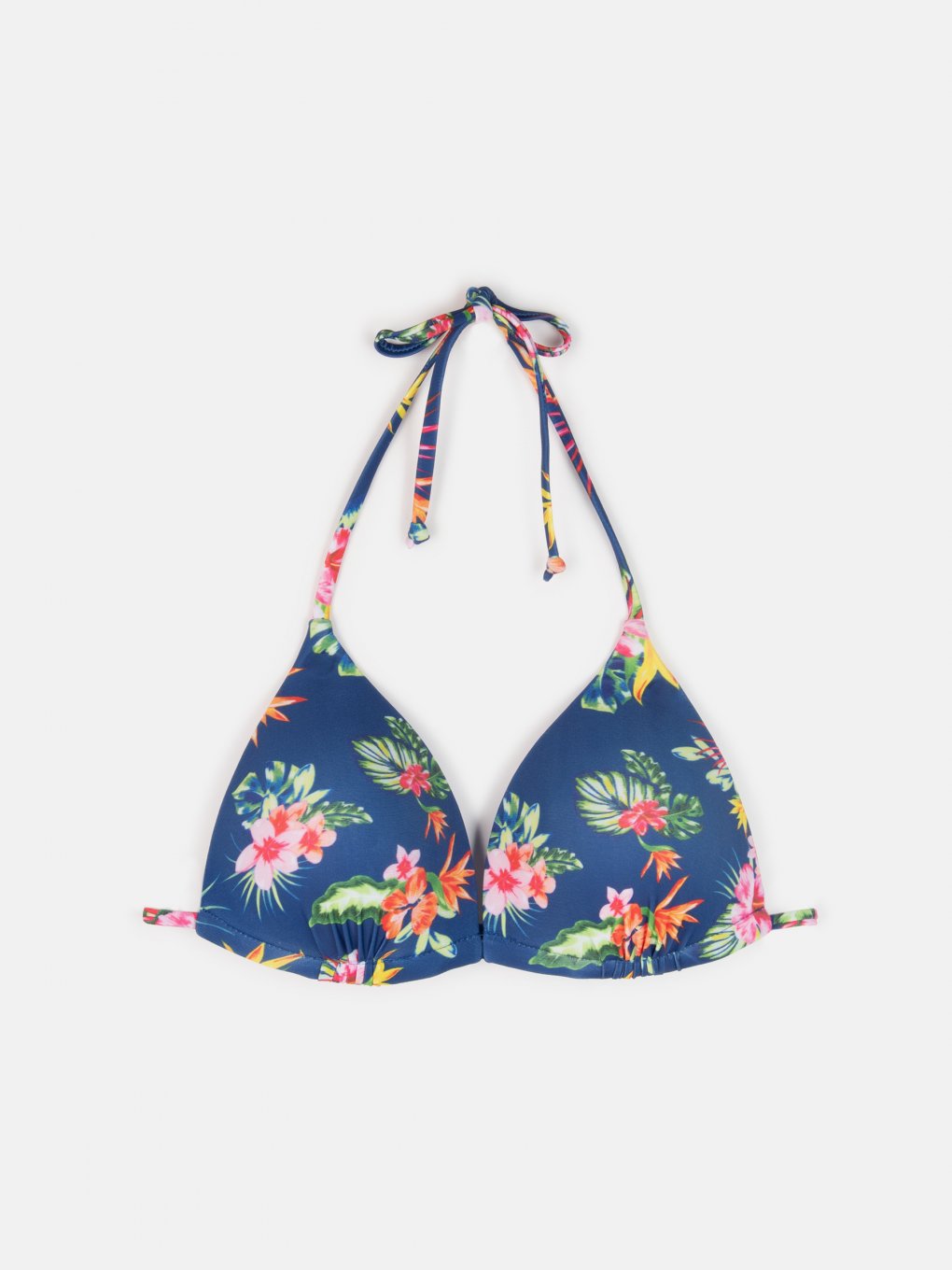Floral triangle bikini top