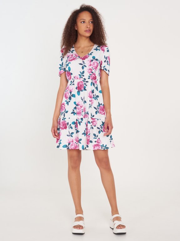 Viskózové kvetované šaty