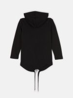 Basic longline zip-up hoodie