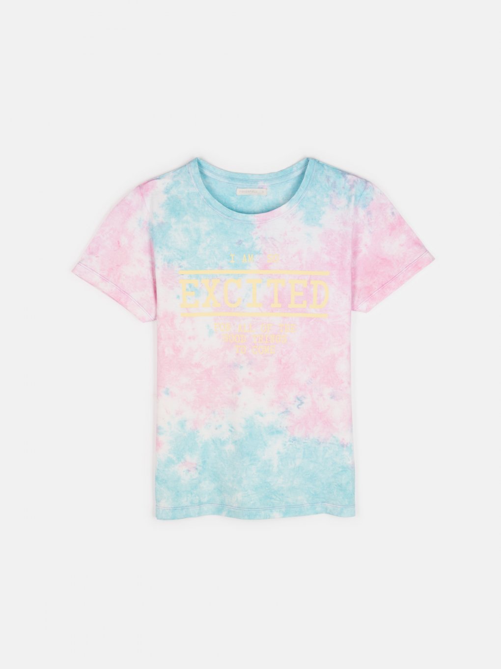 Cotton tie dye t-shirt with print