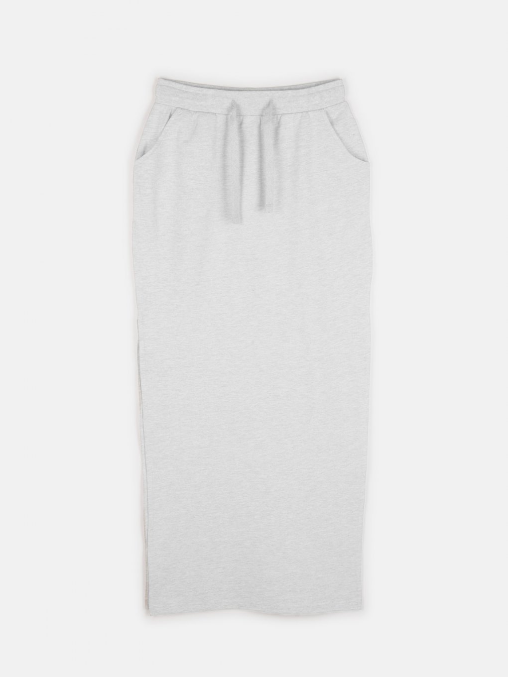 Długa spódnica dresowa z kieszeniami damska