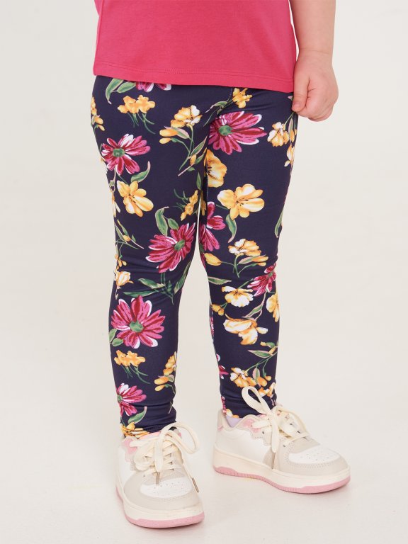 Sport leggings with floral print
