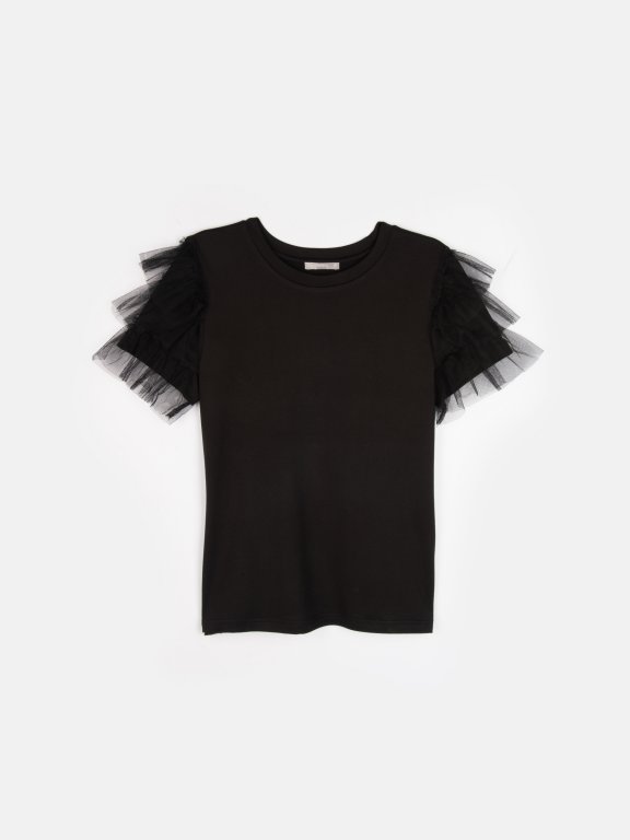 Tulle sleeve top