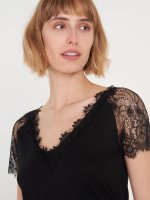 Viscose top with lace
