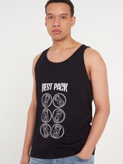 Cotton tank with print