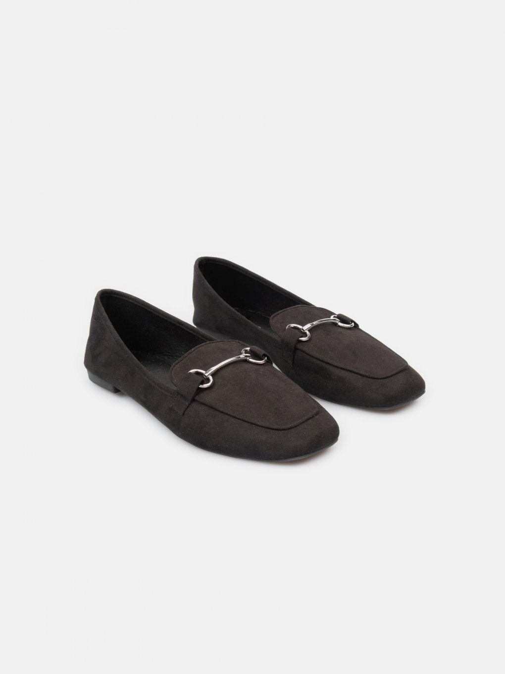 Faux suede loafers
