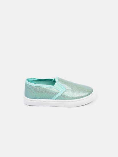 Shiny slip-on shoes
