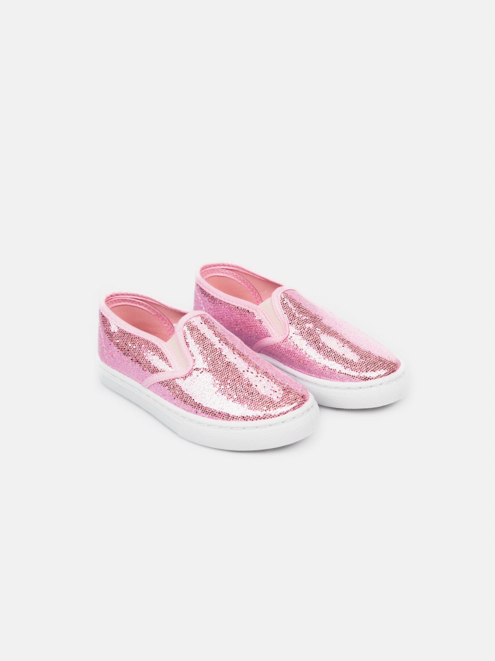 Shiny slip-on shoes