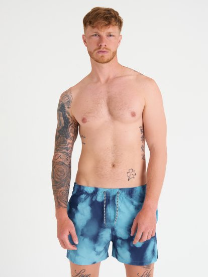 4 way stretch printed swim shorts