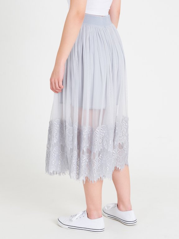 A-line lace skirt