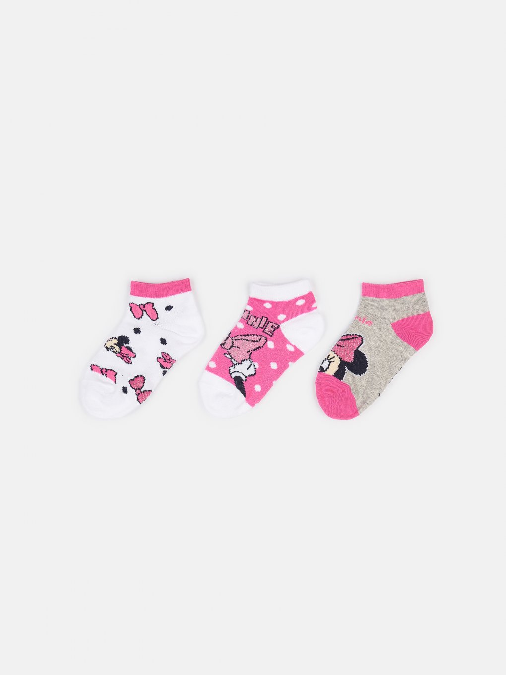 3 pack ankle socks Minnie Mouse