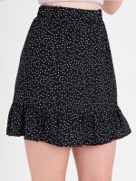 Polka dot mini skirt
