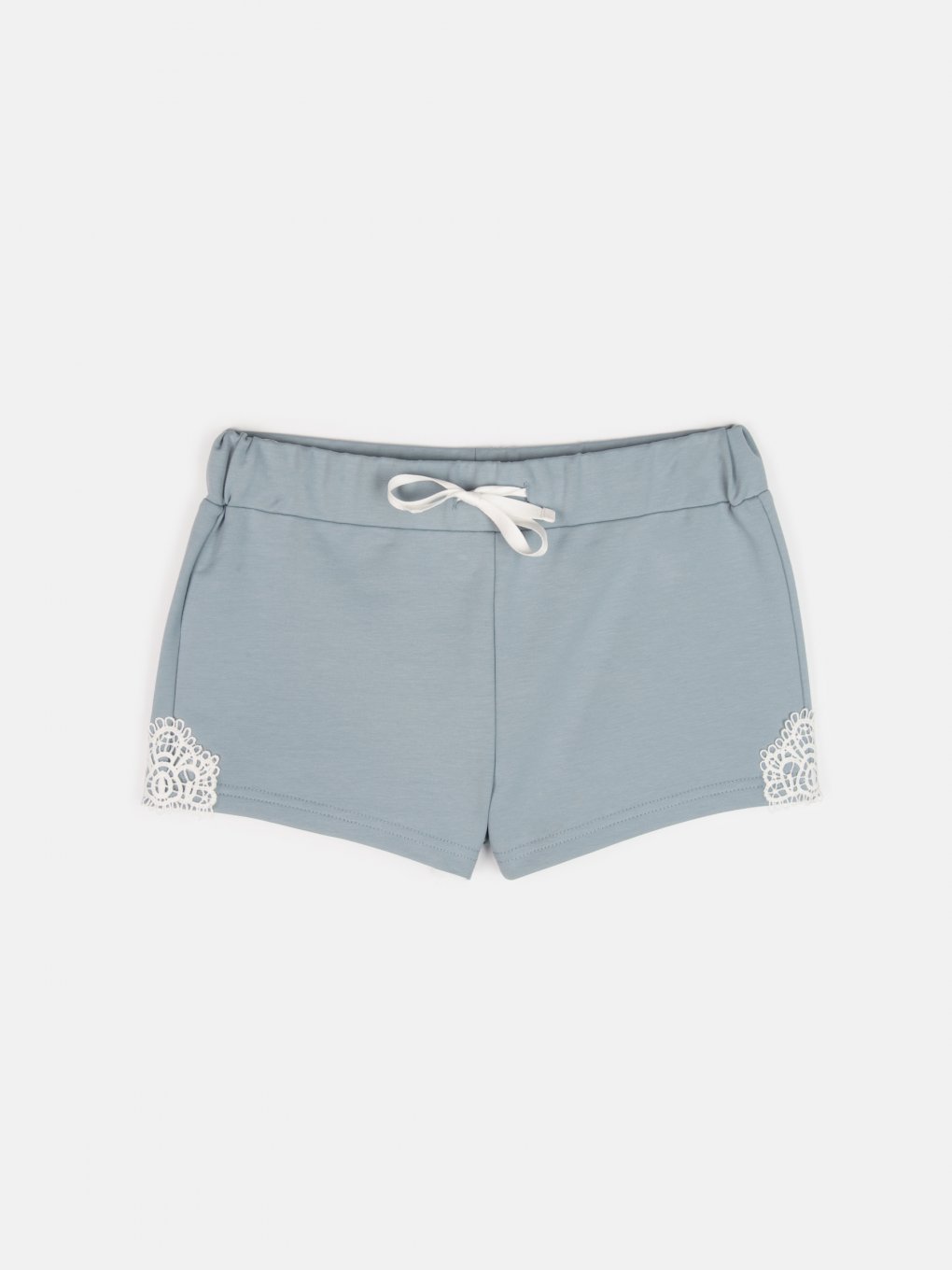 Shorts with cotton lace
