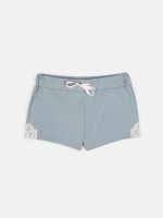 Shorts with cotton lace