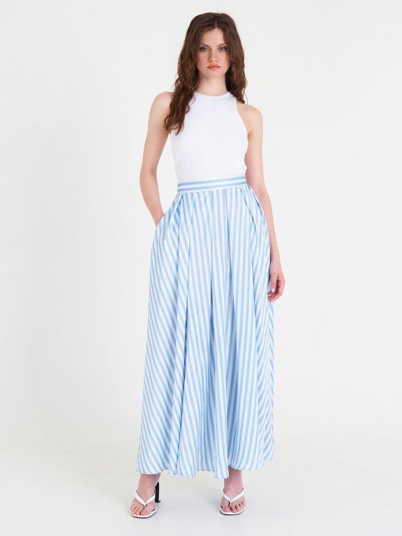 Maxi skirt with sripes